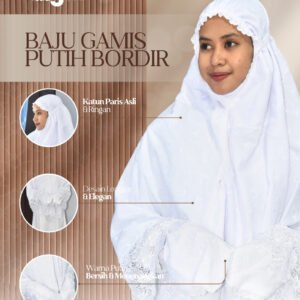GAMIS PUTIH BORDIR
